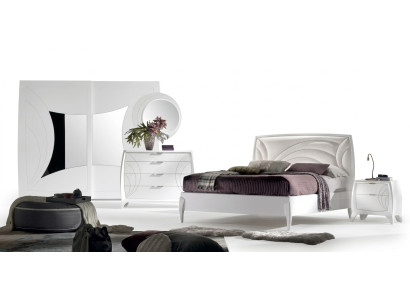 Luxe slaapkamer sets Bed 2x Nachtkastjes Ontwerp commode Meubels 6-delig