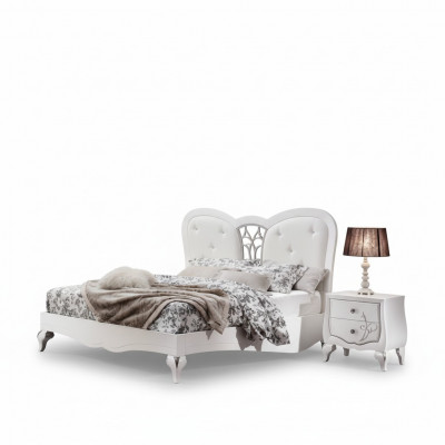 Bed 2x Nightstands 3 pcs. Bedroom Set Design Furniture Modern Luxury New