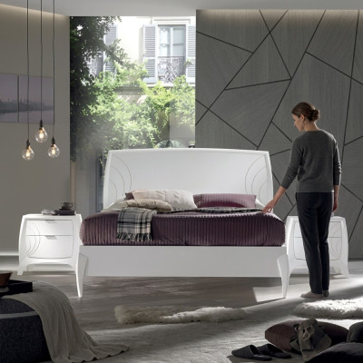 Set bed slaapkamer 2x nachtkastjes compleet set houten meubels 3-delig nieuw