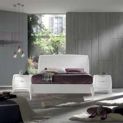 Set bed slaapkamer 2x nachtkastjes compleet set houten meubels 3-delig nieuw