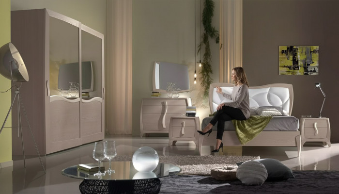 Bed 2x Nightstands 6-piece Bedroom Set Design Modern Luxury Furniture New  Bed 2x Nachtkastjes 6-delige Slaapkamerset Design Modern Luxe Meubels Nieuw
