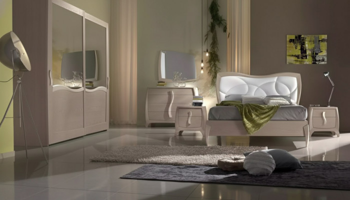 Bed 2x Nightstands 6-piece Bedroom Set Design Modern Luxury Furniture New  Bed 2x Nachtkastjes 6-delige Slaapkamerset Design Modern Luxe Meubels Nieuw
