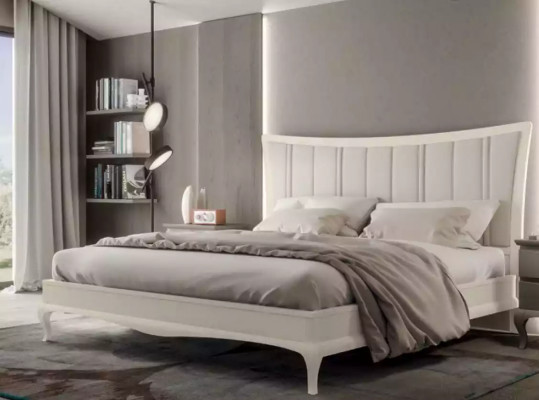 Ontwerp slaapkamer 3-delige set Bed 2x Nachtkastjes Modern Luxe Bedden Meubels