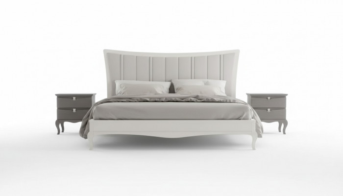 Ontwerp slaapkamer 3-delige set Bed 2x Nachtkastjes Modern Luxe Bedden Meubels
