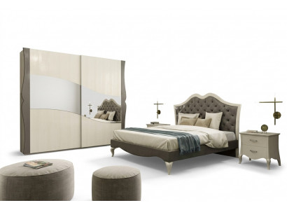 Ontwerp bedden slaapkamer bed 2x nachtkastjes modern luxe meubels 3-delig
