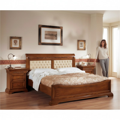 Slaapkamer Compleet Bed 2x Nachtkastjes Set Luxe Meubels 3-delig Bruin