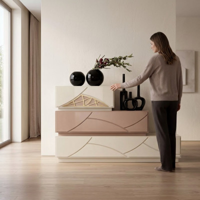 Italiaans meubelontwerp commode Modern Beige Luxe Houten Meubels Nieuw