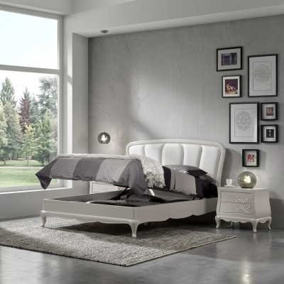 Bed 2x Nightstands 3 pcs. Bedroom Set Modern Luxury Bedroom