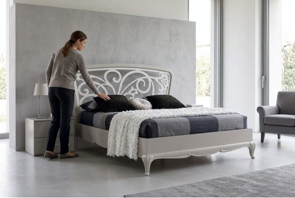 Italiaanse slaapkamermeubels Bed Luxe meubelontwerp Grijs Bedden Nieuw