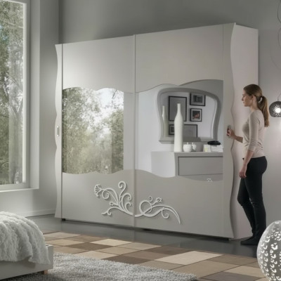 Kledingkast Luxe kast Houten meubels voor slaapkamer Grijs Modern