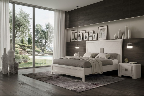 Bed 2x bedside tables 3-piece bedroom set design Modern Luxury Furniture