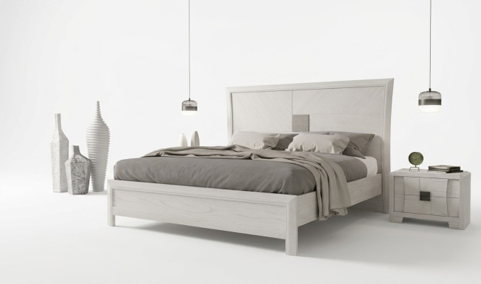 Bed 2x bedside tables 3-piece bedroom set design Modern Luxury Furniture