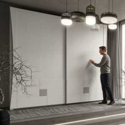 Kledingkast Hout Slaapkamer Meubels Design Kasten Wit Italië Nieuw