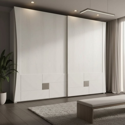 Kledingkast Hout Slaapkamer Meubels Design Kasten Wit Italië Nieuw