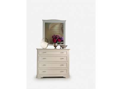 Commode met spiegel Hout Commodes Meubels Modern Kast Beige 2 delig.Nieuw
