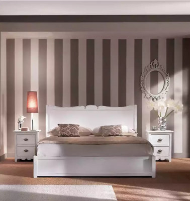 Modern slaapkamer bed 2x nachtkastjes commode kast set