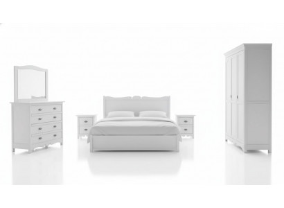 Modern slaapkamer bed 2x nachtkastjes commode kast set