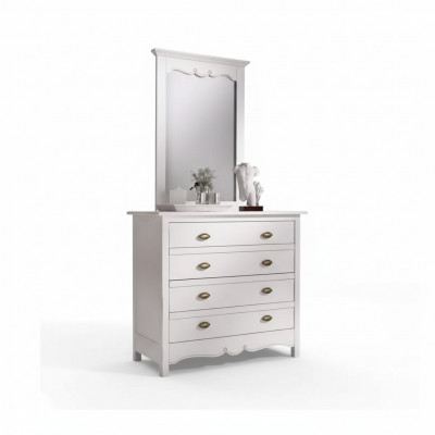 Hout Italiaanse ontwerper meubels 2-delige set meubels Stijl luxe commode met spiegel