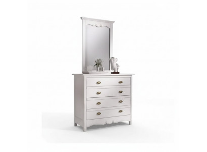 Hout Italiaanse ontwerper meubels 2-delige set meubels Stijl luxe commode met spiegel