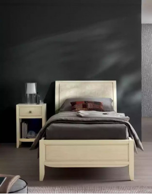 Luxe volledige slaapkamerset beige bureau bed nachtkastje nieuw