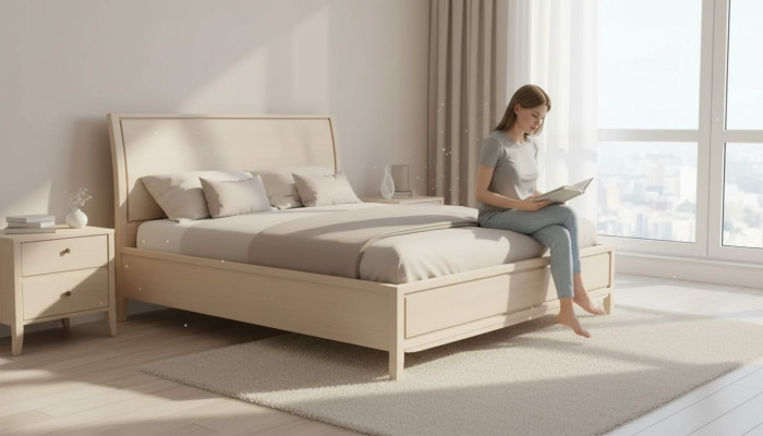 Tweepersoonsbed Bedden Slaapkamer Designbedden Meubels Massief Hout Bed Nieuw