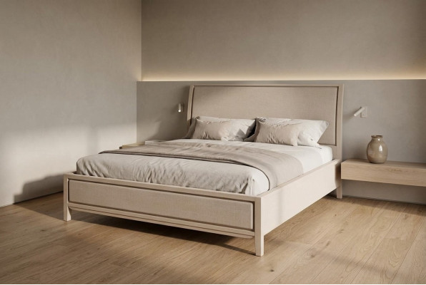 Tweepersoonsbed Bedden Slaapkamer Designbedden Meubels Massief Hout Bed Nieuw