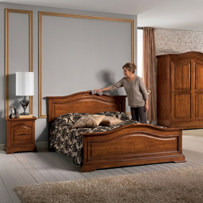 Tweepersoonsbed Italiaanse meubels Luxe bedframe Hout Slaapkamer Nieuw