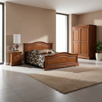 Tweepersoonsbed Italiaanse meubels Luxe bedframe Hout Slaapkamer Nieuw