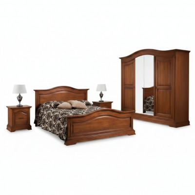 Tweepersoonsbed Italiaanse meubels Luxe bedframe Hout Slaapkamer Nieuw