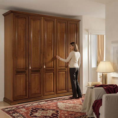 Klassieke kledingkast Meubels Kasten Slaapkamer Ontwerp Bruin Nieuw