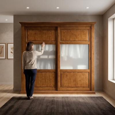 Slaapkamer meubels Italië houten kast kast massief houten kledingkast