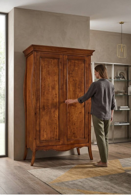 Kast van massief hout Garderobe Massief slaapkamermeubilair Italië Nieuw