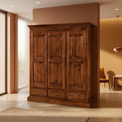 Luxe kledingkast Designer kasten Meubels Hout Bruin Nieuw