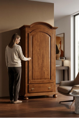 Slaapkamer kledingkast kast luxe houten kasten meubels bruin nieuw