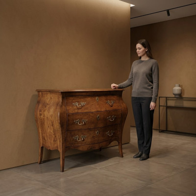 Ontwerper luxe Italiaanse houten meubels commode kast dressoir bruin.