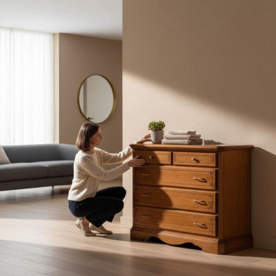Ladenkast Luxe Console Klassieke Slaapkamer Hout Modern Ontwerp Bruin