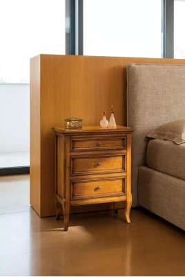 Nachtkastje klassiek met 3 laden Console ontwerp Slaapkamer