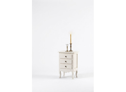 Luxe nachtkastje console bijzettafel houten meubels slaapkamer wit nieuw.