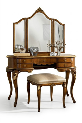 Make-up tafel spiegel luxe console ladekast slaapkamer hout design nieuw