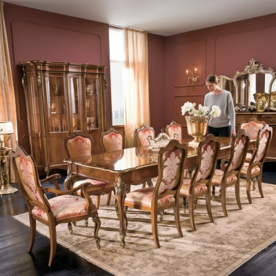 Eettafel 10x stoelen groep eetkamer woonkamer set van 11 stuks meubels