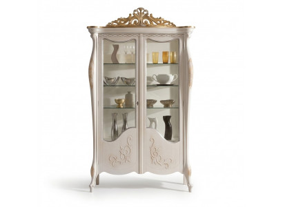 Vitrine glazen kast vitrine woonkamer hout dressoir Italiaanse meubels