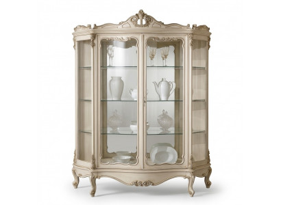 Vitrine glazen kast vitrine woonkamer hout dressoir luxe meubels nieuw.