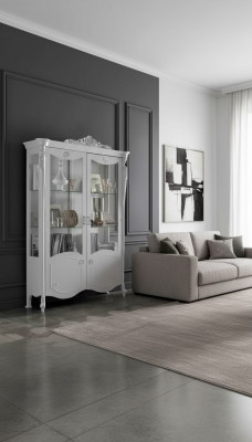 Luxe stijl kast dressoir vitrinekast design Italiaanse meubelen.