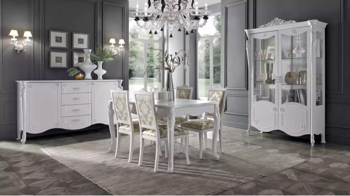 Volledige set eettafel 4x stoelen eetkamerset eetgroep houten tafel 5-delig nieuw