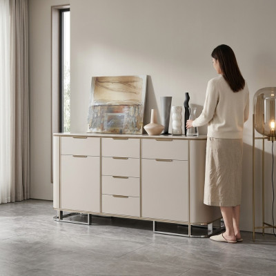 Dressoir Italiaans houten meubeldesign Luxe wit dressoir kast Nieuw