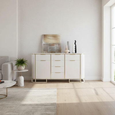 Dressoir Italiaans houten meubeldesign Luxe wit dressoir kast Nieuw