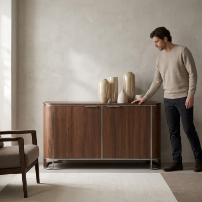 Dressoir Designer Luxe Kasten Ladenkast Bruin Klassiek Ontwerp Nieuw