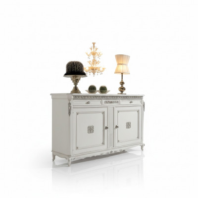 Dressoir Luxe Kasten Woonkamer Hout Wit Klassieke Meubels