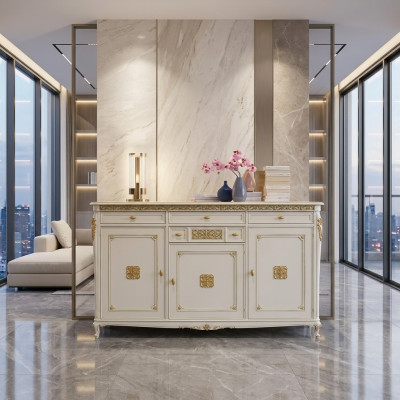 Luxe woonkamer houten dressoirs dressoir buffetkast commode hout