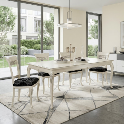 Eetkamer set Eettafel 4x Stoelen Garnituur Tafel Groep 5-delig Volledig